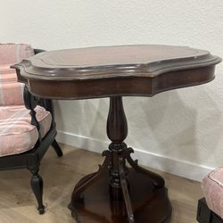 Vintage Leather Top Table