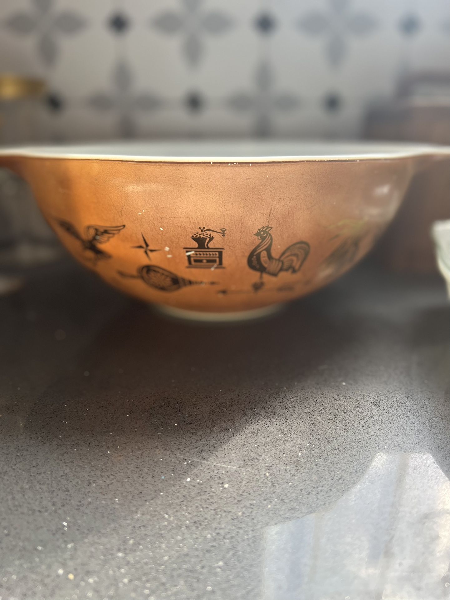 Pyrex Vintage Early American Mixing Bowl 