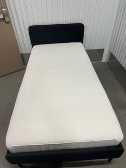 IKEA Slattum Twin Bed Frame and Vesteröy Mattress 9 Available