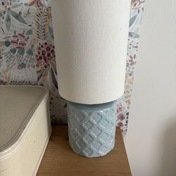 Lamp, blue ceramic base