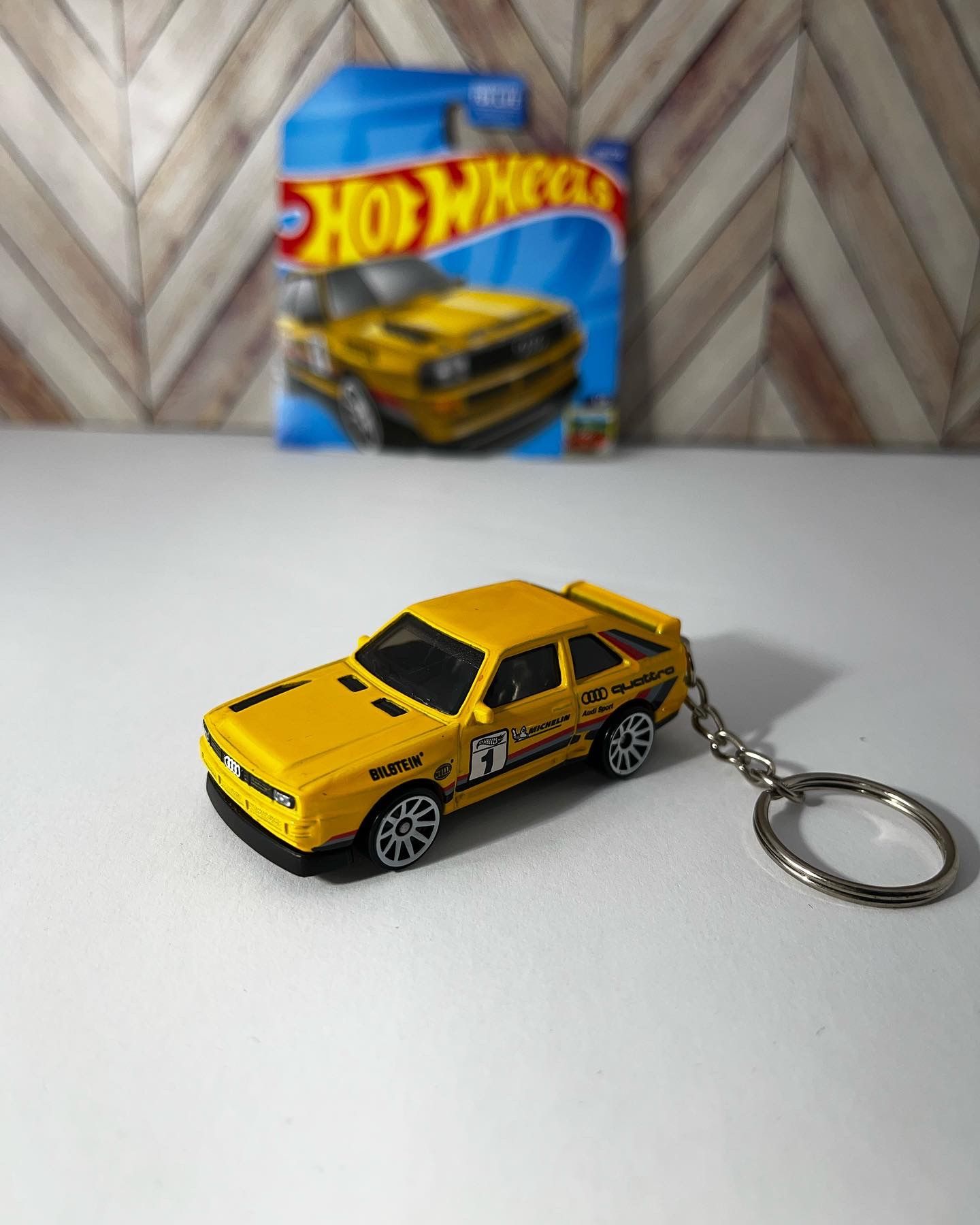 ‘84 Audi sport Quattro Hot Wheel Keychain 