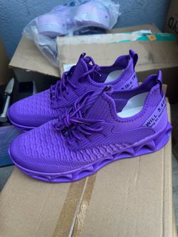 Brand New Purple Mens Athletic Shoes Size 44, Super Light & Soft