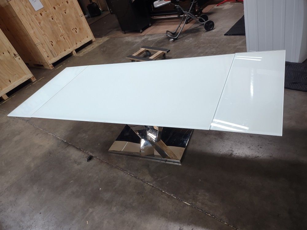 White Gloss Glass Table