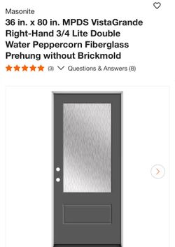 36in x 80in right hand premium fiber glass door