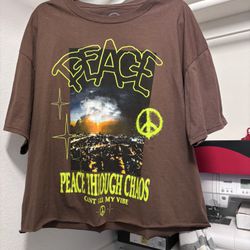 “Peace through chaos” Cropped Tee