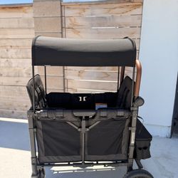 WonderFold W2 Luxe Pro Double Stroller Wagon Blacktop 
