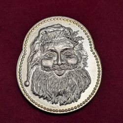 Silver .999 Santa 1oz. Merry Christmas Vintage 