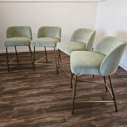 Set of Counter Stools Velvet - Free Delivery