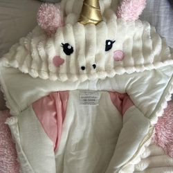 Warm Hooded Unicorn Onesie 