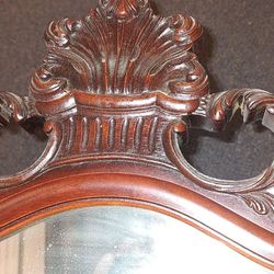 Vintage Ornate Wooden Mirror 
