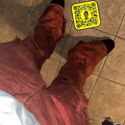 🔥 Blood Fade Flare Stacks (1 of 1) – Sz 30 🔥