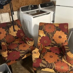Upholstered Flower Chairs
