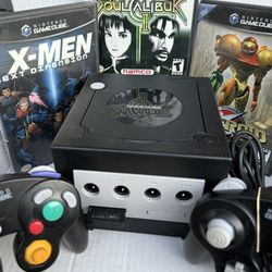 Read Description Nintendo GameCube Complete With Memory Card 2 Controllers And 3 Games Metroid Soul Caliber X-men 