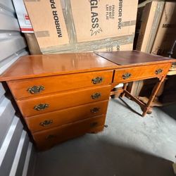 Vintage Baumritter Desk – Solid Wood – 7 Drawers – Ethan Allen Heritage – Project Piece
