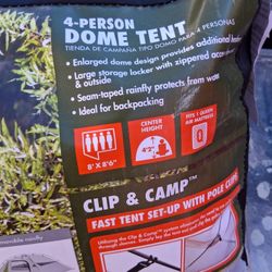 4 Person Dome Tent. New