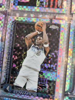 Anthony Edwards Topps Chrome X-Fractor Basketball Card