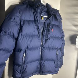 Polo Ralph Lauren Jacket Navy Blue Size 10/12 Pre-owned 