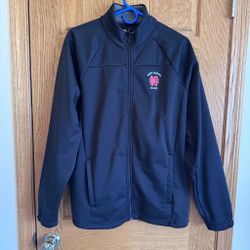 Antigua Unisex Varsity Jacket M Black Full-Zip North Central College NCC