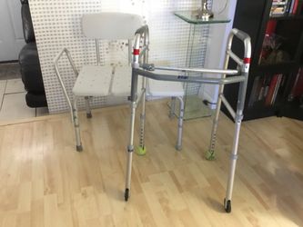 Walker for adults and shower chair  bundle
