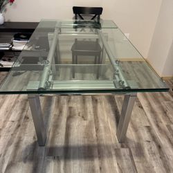 Extendable Glass Dining Table