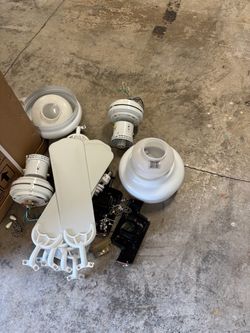2 ceiling fans with lights
