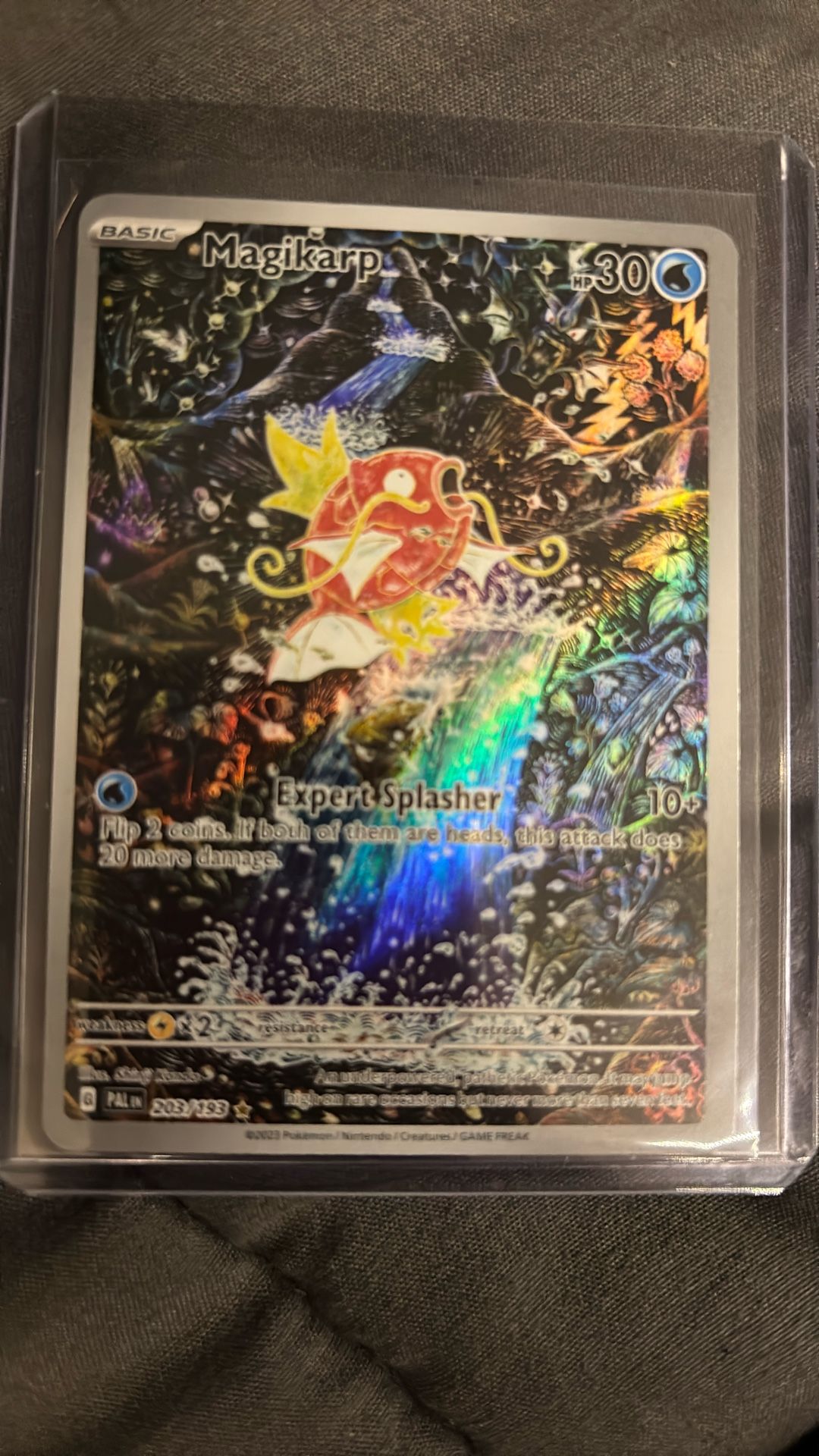 Default 2023 Pokemon Paldea Evolved Magikarp 203/193 Illustration Rare PSA 9 MINT