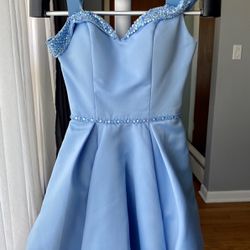 Light Blue Short Formal Dress By Morilee