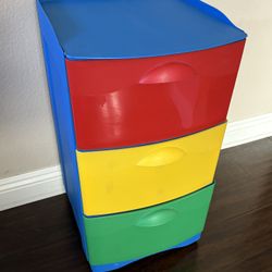 3 Drawer Storage Cart with Wheels 