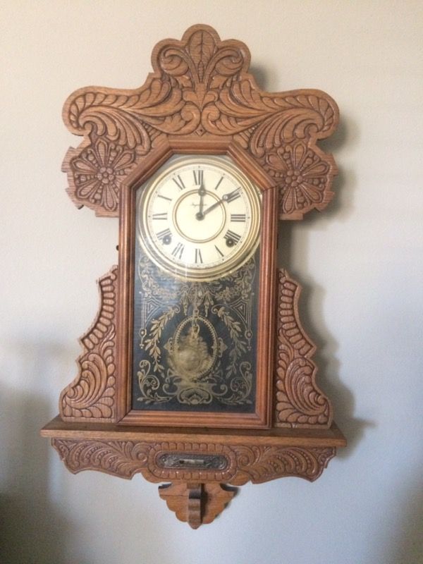 Oak kitchen clock