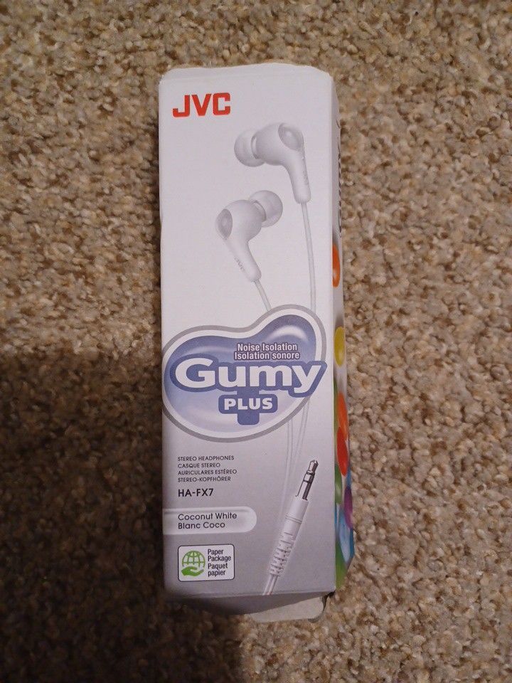 JVC HA-FX7 Gumy Plus Earbuds Noise Isolate