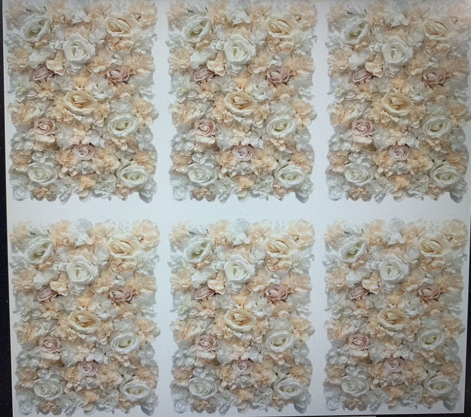 6 Panel Backdrop Floral Wall