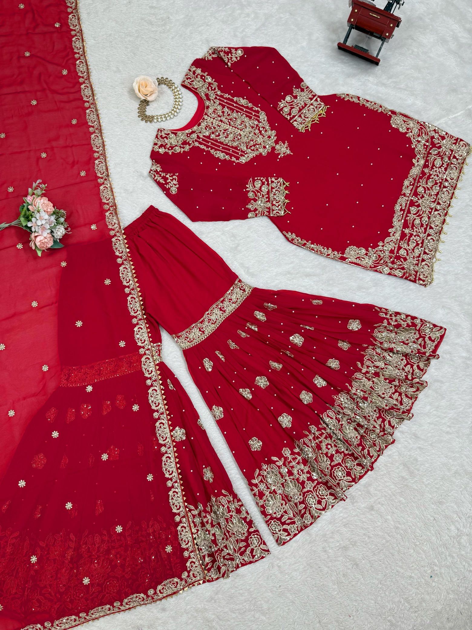 Sharara Bridal Suits With Multiple Colors 