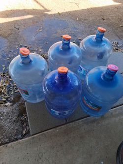 5 water bottles