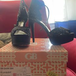 New Black Gianni Bini Prom Heels Size 7.5 $20