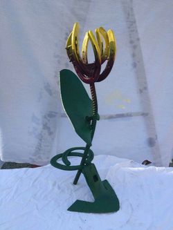 Scrap Metal Flower Art