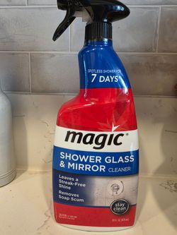 Magic shower glass and mirror cleaner $15