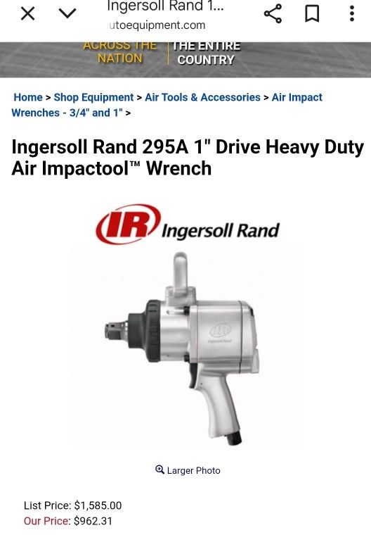 Air Impact Wrench 1in Drive Heavy-Duty