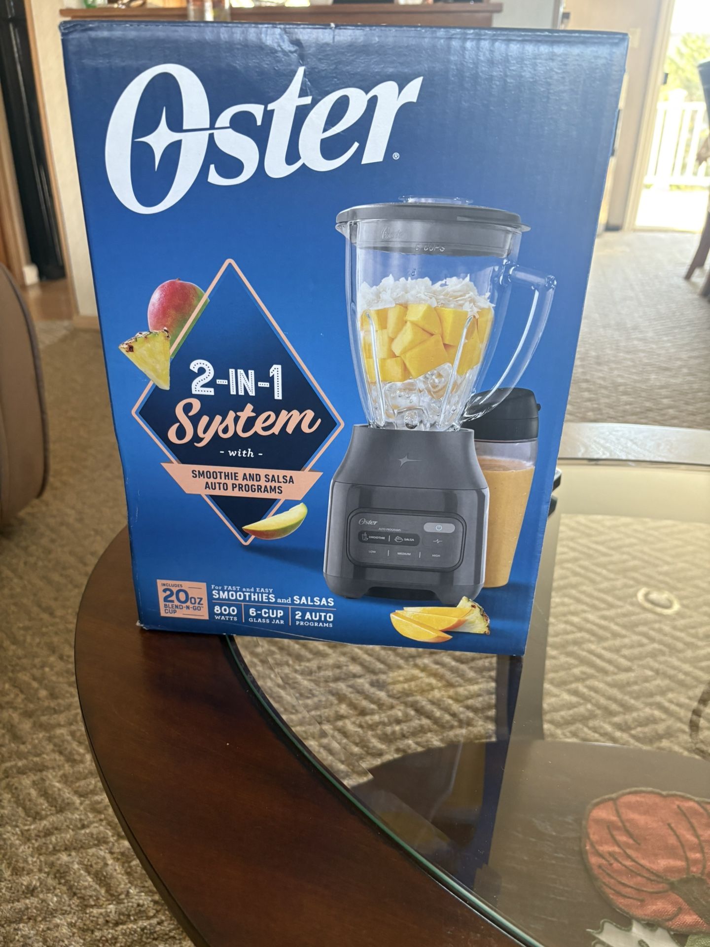 Oster 800 Watt 6-Cup One Touch Blender with Auto Programs *BRAND NEW*