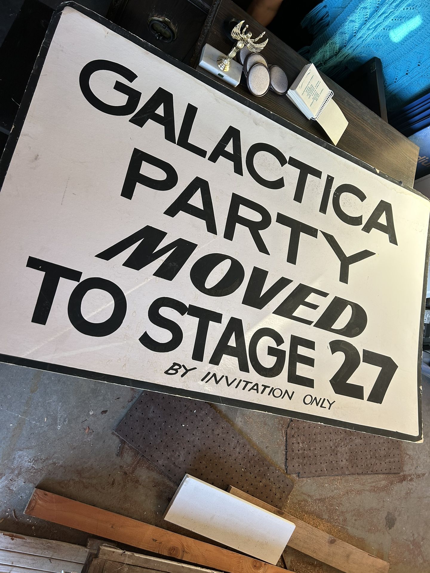 Battlestar Galactica 1979 TV Studio Wrap Party Sign