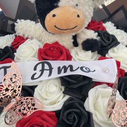 Cow 14” Forever Flower Arrangement