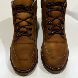 RED WING SHOES USA Laced Up Tan Biker Leather Chukka Work Mens Boots Sz 11