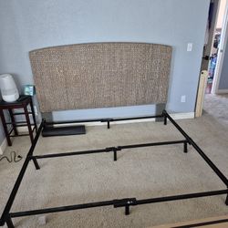 King Headboard, Frame And Box Spring
