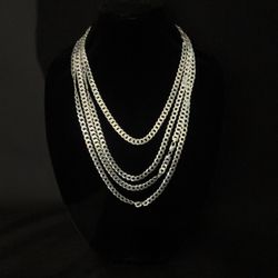 Cuban 925 Silver Chains 