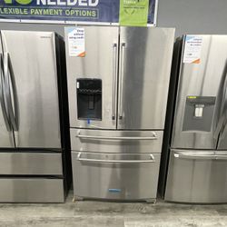 Kitchen Aid Four Door Stainless Steel Refrigerator 