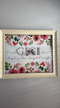 Gigi Floral Sentiment Framed Wall Art