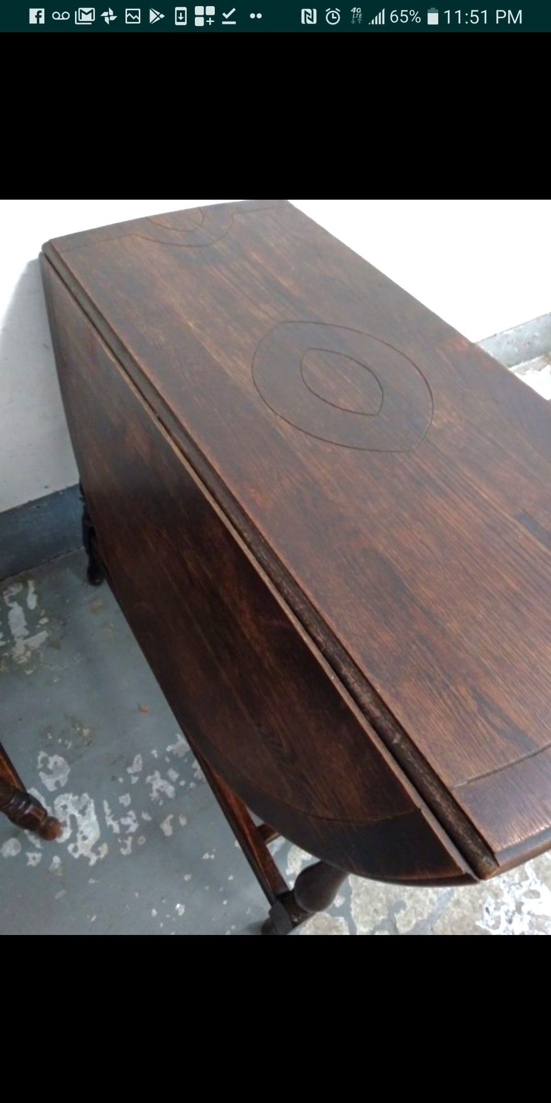 See 12 PICs! Rare Antique Tavern Butterfly Drop Leaf Pub Dining Table w/ 4 Original Chairs & Dovetail Drawer!100s MORE $5 &up ⬇