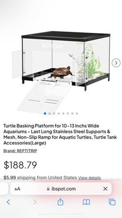 Above tank turtle basking area