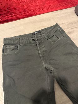 Raf Simmons Khaki Gray, Denim Jeans, Size Tag: 32, Measured at 34 US