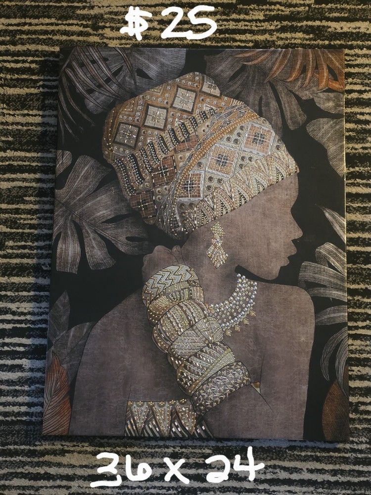 Embellished Canvas Artwork 