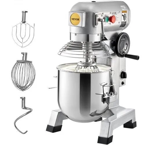 Commercial Food Mixer, 30Qt Commercial Mixer with Timing Function, 1100W Stainless Steel Bowl Heavy Duty Electric Food Mixer Commercial with 3 Speeds 